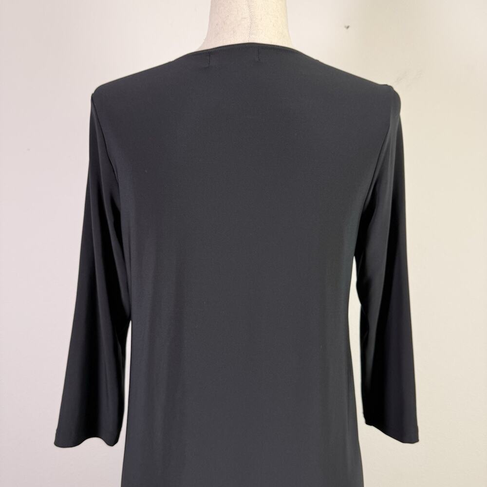 Sympli Tunic Top Asymmetrical Women's 10 Black Stretch Quiet‎ Luxury Comfort - Picture 10 of 14